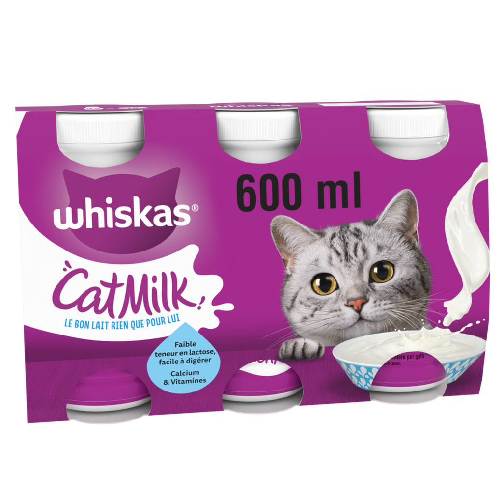 WHISKAS Leche para gatos y gatitos 3x200ml