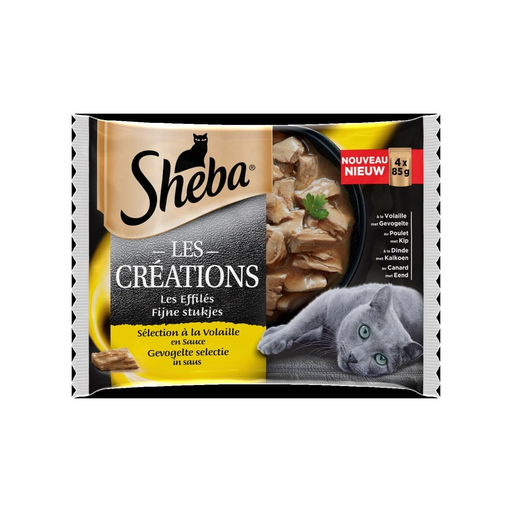 [5900951273612] SHEBA Paté Les Créations En Salsa Gato Selección De Aves 4 x 85 g