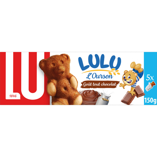 [3017769149854] LU LULU L'Ourson Gâteaux tout chocolat 150 g