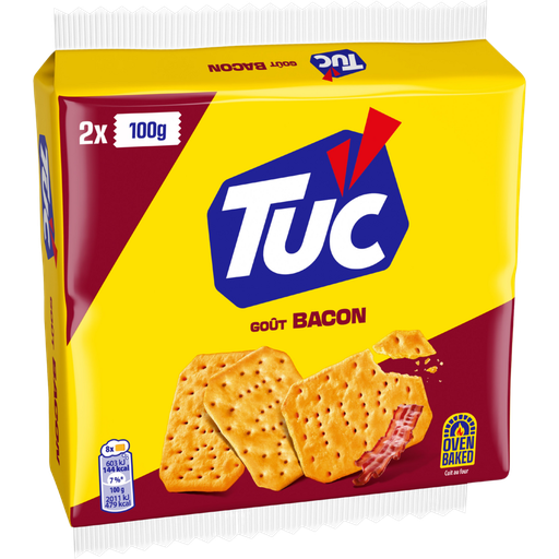 [3017769150690] TUC Bolachas salgadas crackers sabor bacon Lu 2 x 100 g