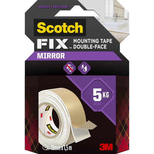 [5902658098574] SCOTCH Cinta adhesiva de doble cara para espejos el rollo