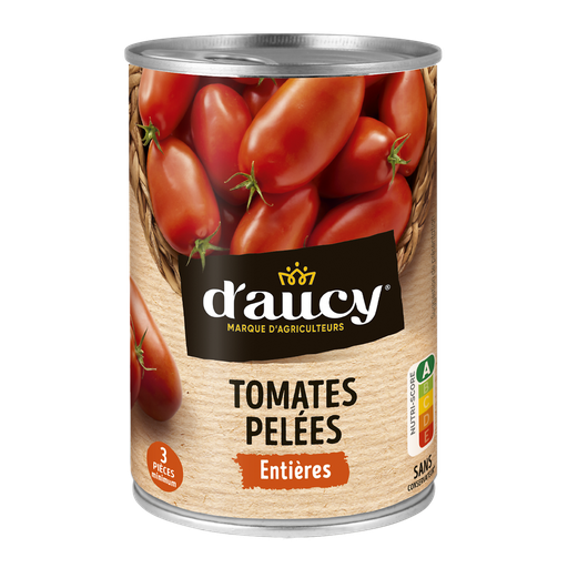 [3017800008898] D'AUCY Tomates enteros pelados en jugo 238 g