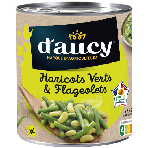 [3017800061350] D'AUCY Dúo de judías verdes y alubias blancas 490 g