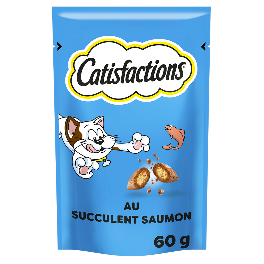 Catisfactions Friandises Pour Chat Adulte Saumon 60G