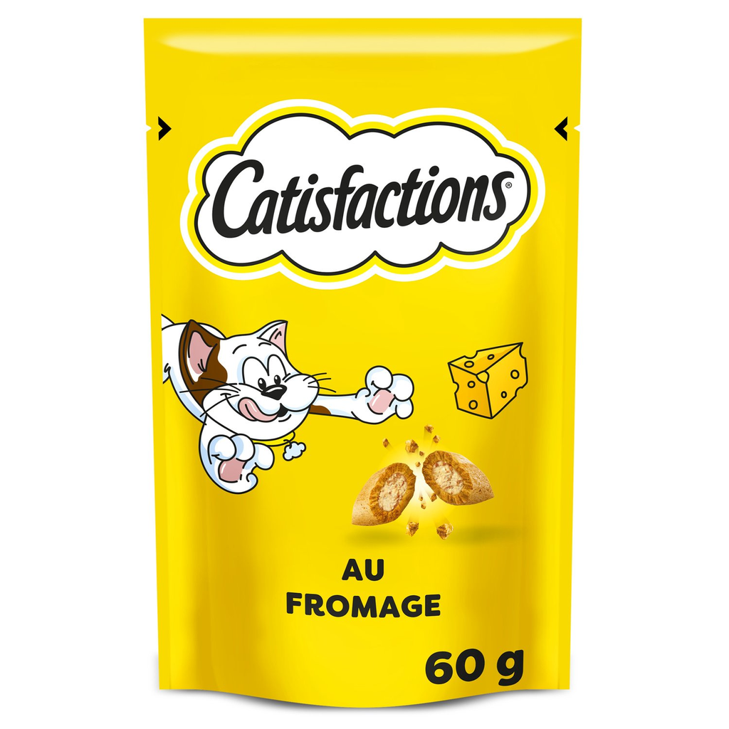 Catisfactions Friandises Pour Chat Adulte Fromage 60G