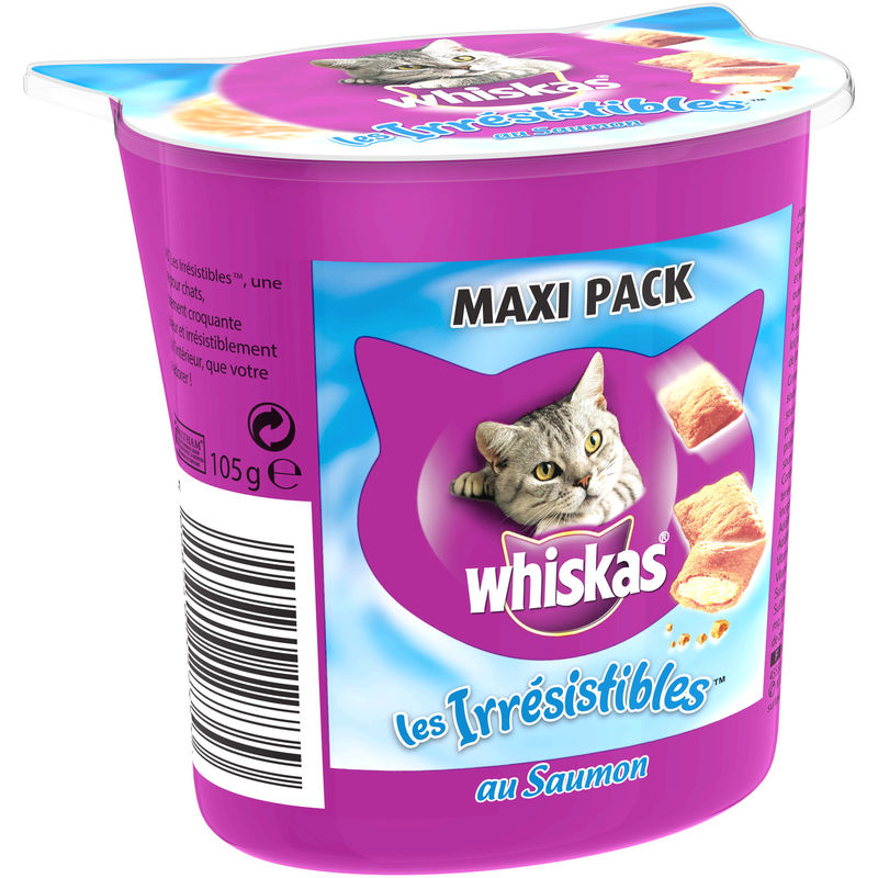 Whiskas Friandises Pour Chats Au Saumon : La Boite De 105 G
