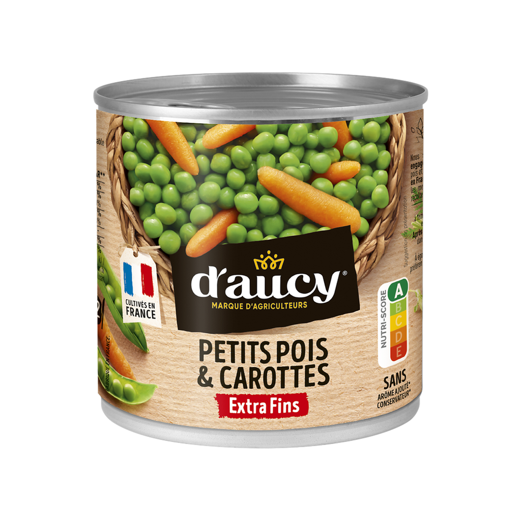 D'AUCY Guisantes y zanahorias extra finos 265 g