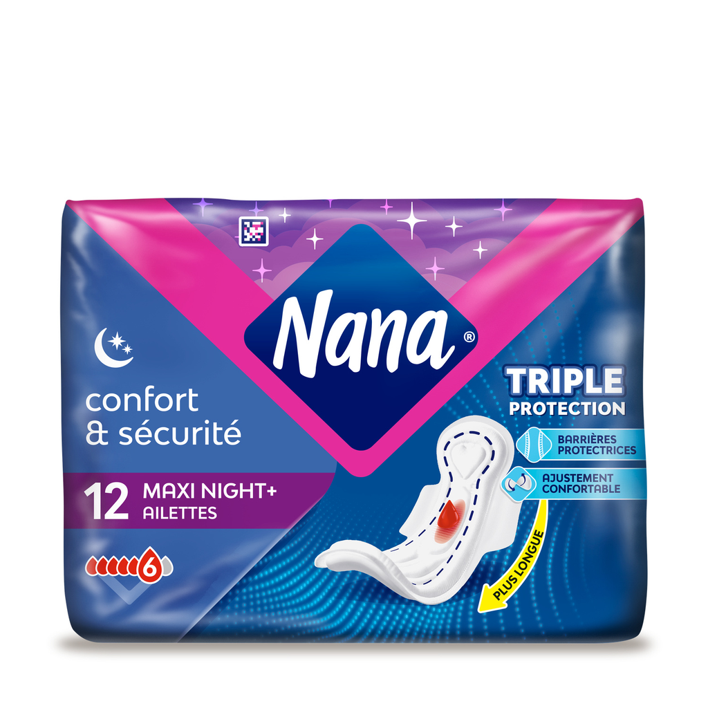 NANA Compresas Maxi Goodnight Frescor & Protección 12