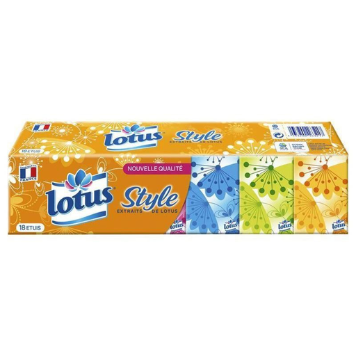 [7322540709391] LOTUS Mouchoirs Confort Style x18