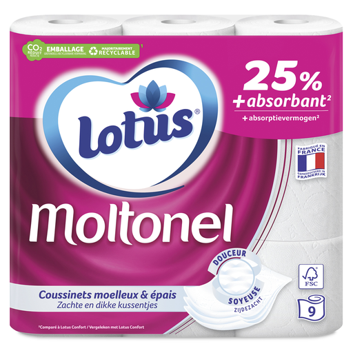[7322540833188] LOTUS Moltonel Toilet Paper 3-Ply 9 rolls
