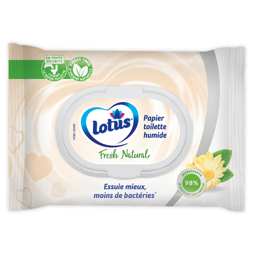 [7322541362496] LOTUS Fresh Natural Moist Toilet Tissue, 42 wipes pack