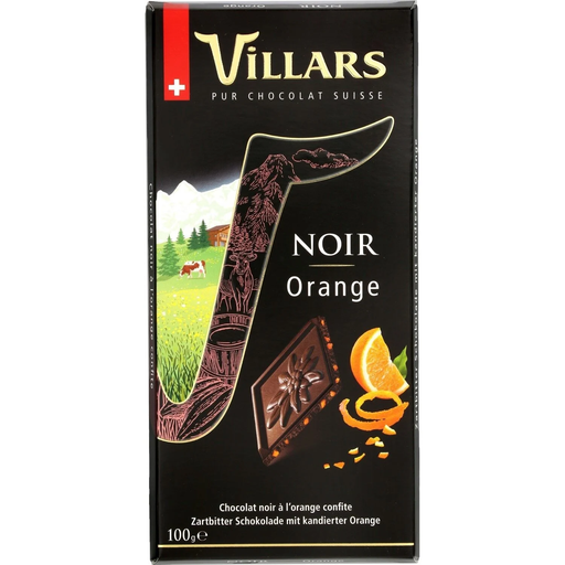 [7610036002829] VILLARS Dark Chocolate Bar Candied Orange 100 g