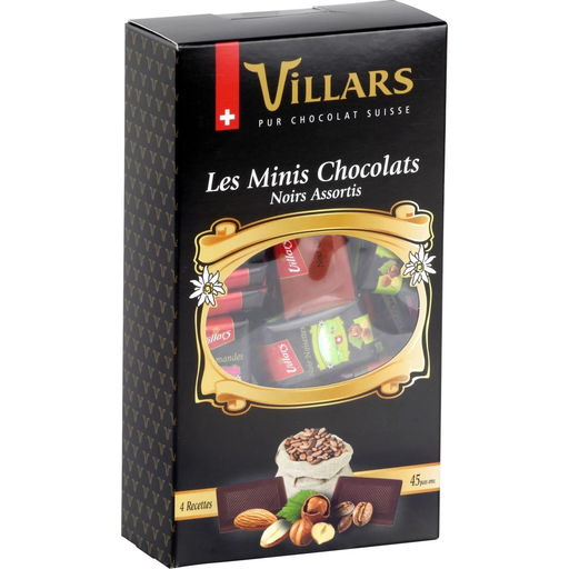 [7610036008234] VILLARS Carrés de Chocolat Noir Assortiment 250 g