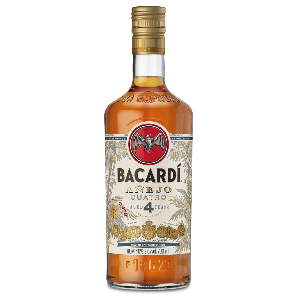 BACARDI Ron Anejo Cuatro 4 Year Old Puerto Rico 70 cl