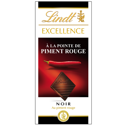 [7610400070577] LINDT Excellence Dark Chocolate Bar Red Chili Pepper 100 g