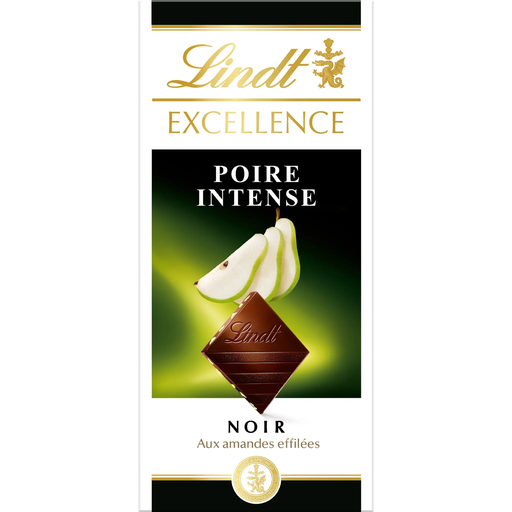 [7610400087315] LINDT Excellence Dark Chocolate Pear Intense Bar 100 g