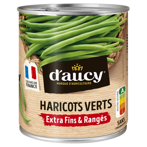 [3017800207901] D'AUCY Judías verdes extra finas 100% cultivadas en Francia 440 g