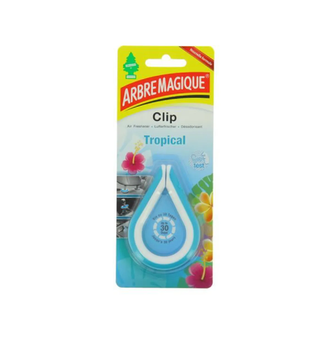 [7612720841738] ARBRE MAGIQUE Objeto perfumado com mola aroma tropical, branco e turquesa - o ambientador