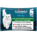 GOURMET PERLE Les Filettines Con Verduras Gato Adulto 4 x 85 g