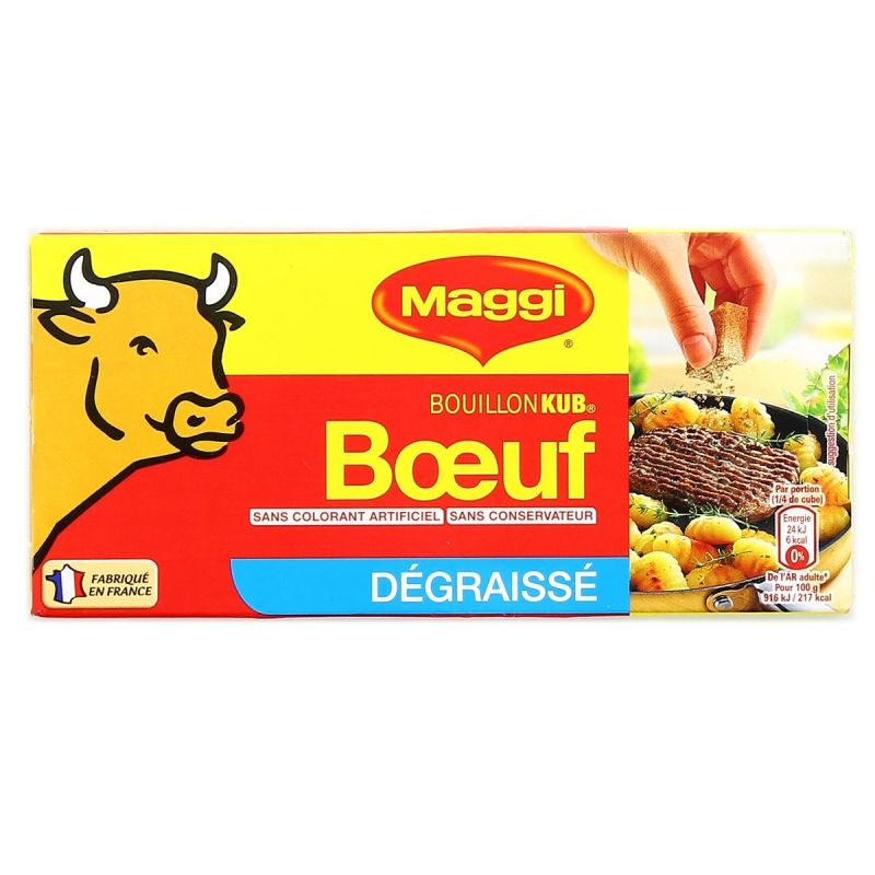 MAGGI Caldo Deshidratado de Ternera Desgrasado 20 Pastillas 128 g