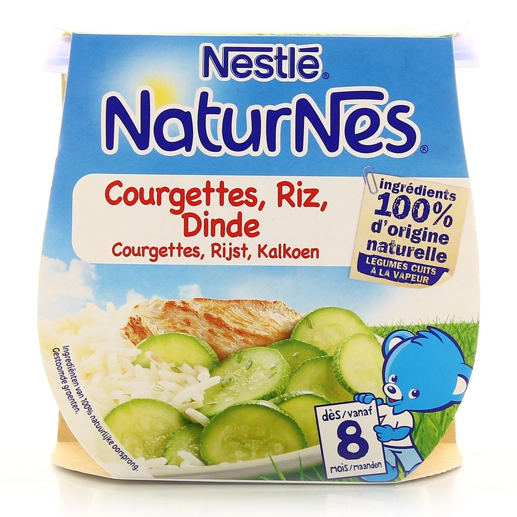 Naturnes Pack 2X200G Coeurgette/Riz/Dinde Nestle