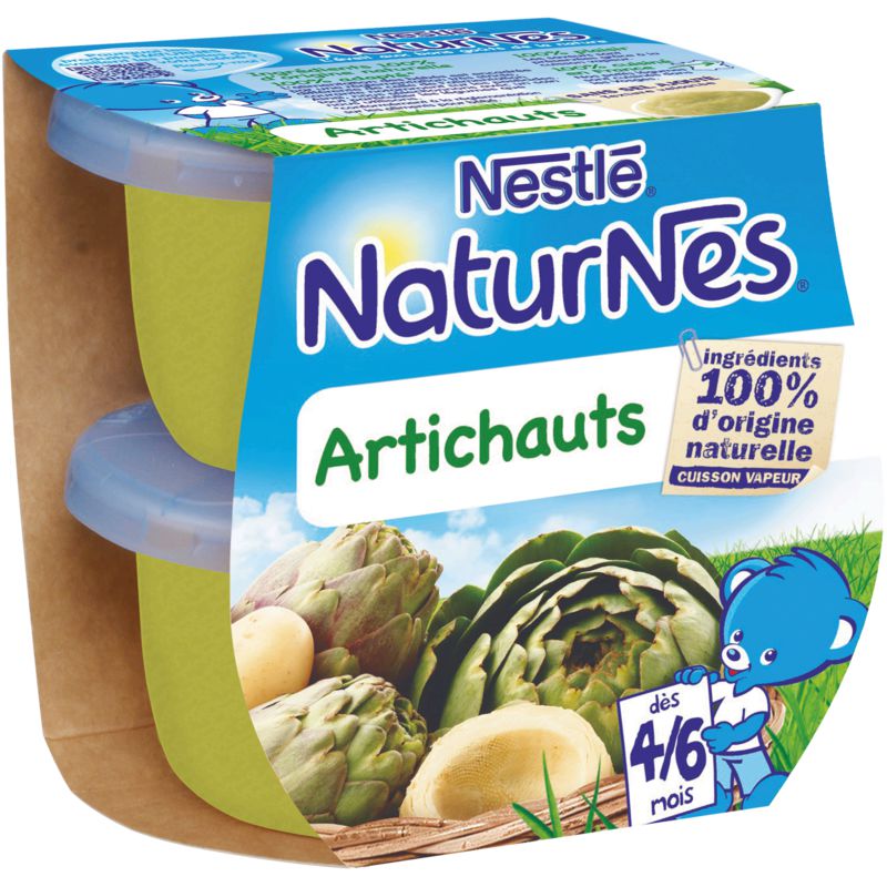 Naturnes Pack 2X130G Artichaut Nestle