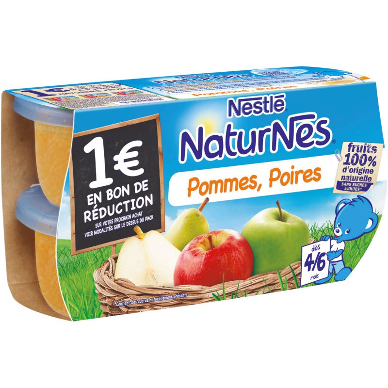 Nestle Naturnes Pomme Poire 4X130G