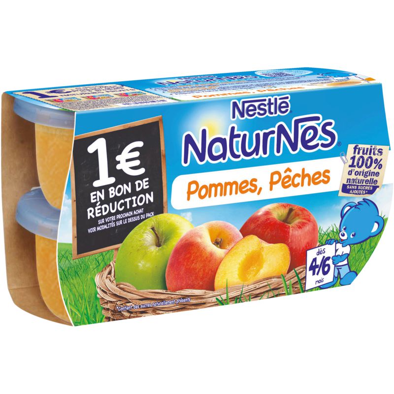 Nestle Naturnes Pomme Peche 4X130G