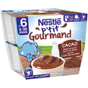 NESTLE P'TIT GOURMAND Sobremesa Bebé Chocolate, 8 copos de 100 g