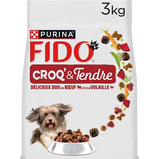 [7613032452339] FIDO Pienso para perro adulto CROQ & TENDRE Buey, Aves 3 kg