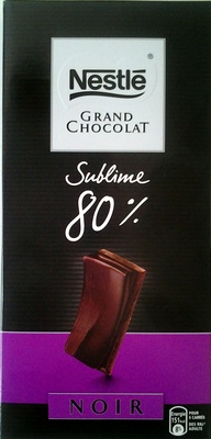 Nestle Grand Chocolat Sublime 80% 100G