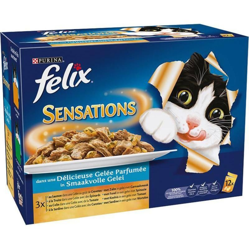FELIX Cat Wet Food Fish in Jelly 12 x 100 g