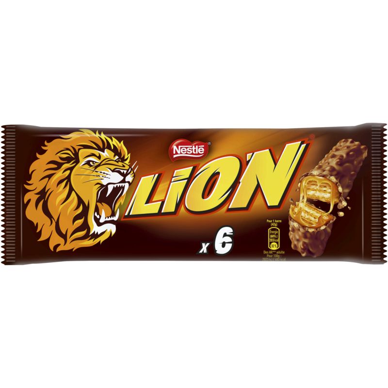 Lion Barres Chocolatées Caramel & Céréales 6 De 42G - 252G
