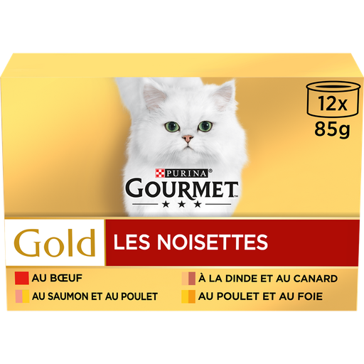 [7613032955748] GOURMET Gold Comida húmida para gatos sortido carnes e peixe 12 x 85 g