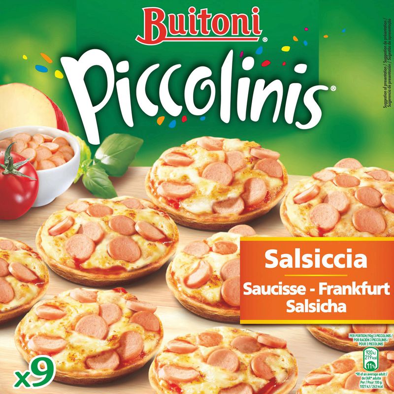 Buitoni 270Gr Piccolinis Pizza Saucisse Maggi