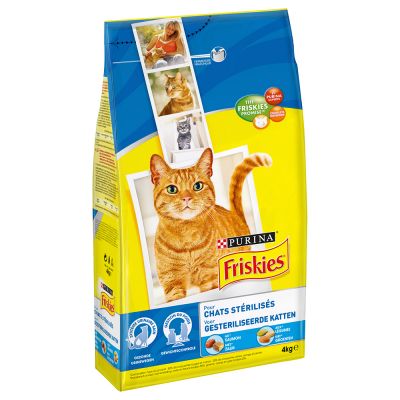 Friskies Croquettes Pour Chat Saumon Et Légumes, Chats Stérilisés : Le Sac De 4 Kg