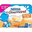 Nestlé P'tit Gourmand Mini Semoule Au Lait 6X60G
