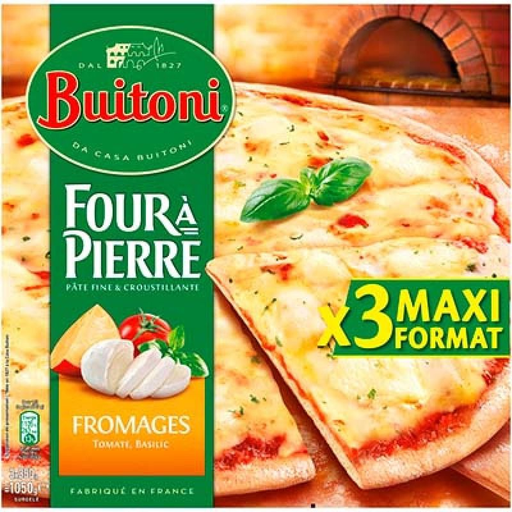 [7613033604676] BUITONI Pizza 3 Fromages 1050 g