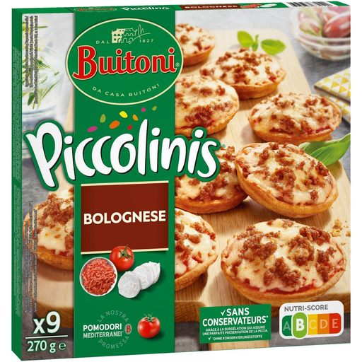 [7613033674129] BUITONI Mini pizzas bolognese Piccolinis 9 x 30 g