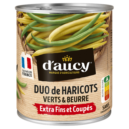 [3017800230718] D'AUCY Duo de haricots verts et haricots beurre 455 g