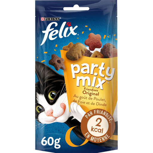 [7613033737060] FELIX Friandises pour chat Party Mix Poulet Foie Dinde 60 g