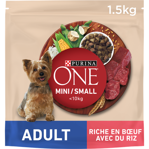 [7613034146656] PURINA Pienso para perros de raza pequeña buey y arroz 1,5 kg