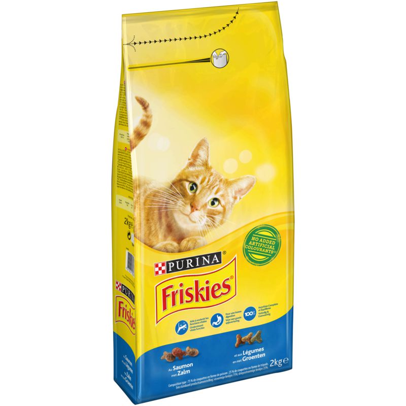 Friskies Croquettes Pour Chat Saumon : Le Sac De 2 Kg