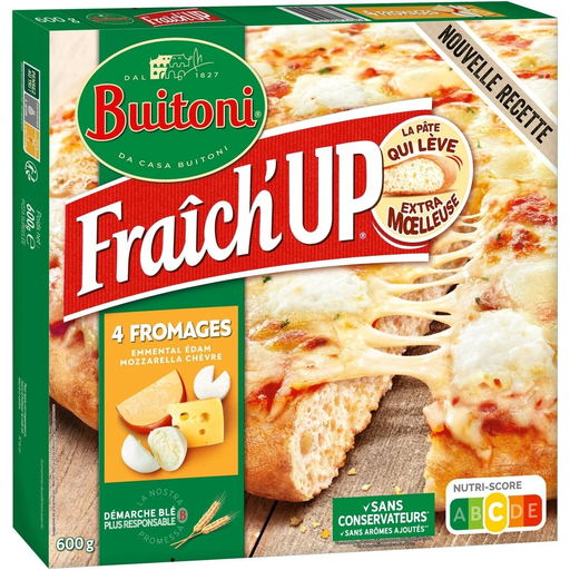 [7613034223852] BUITONI Pizza 4 Cheese Fraich'up 600 g