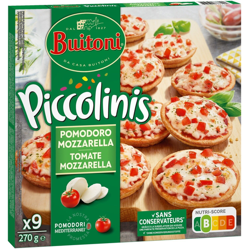 [7613034377104] BUITONI Mini pizzas Piccolinis Pomodoro Mozzarella 270 g