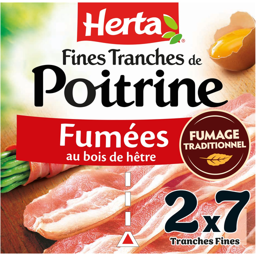 [7613034423290] HERTA Fatias finas de entremeada fumada 2x7 fatias 200 g