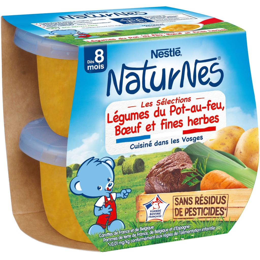 NATURNES Plato bebé verduras pot-au-feu 2x200g