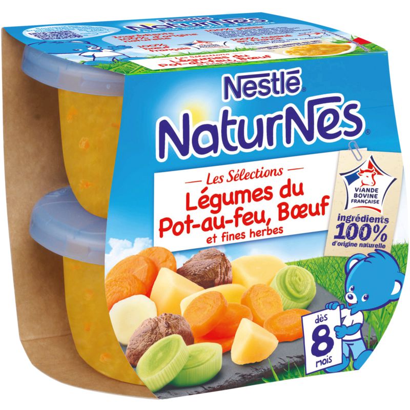 Nestle Pack 2X200G Naturnes Slcn Legumes/Pt O Fe