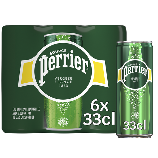 [7613034579942] PERRIER Natural Sparkling Mineral Water 6 x 33 cl