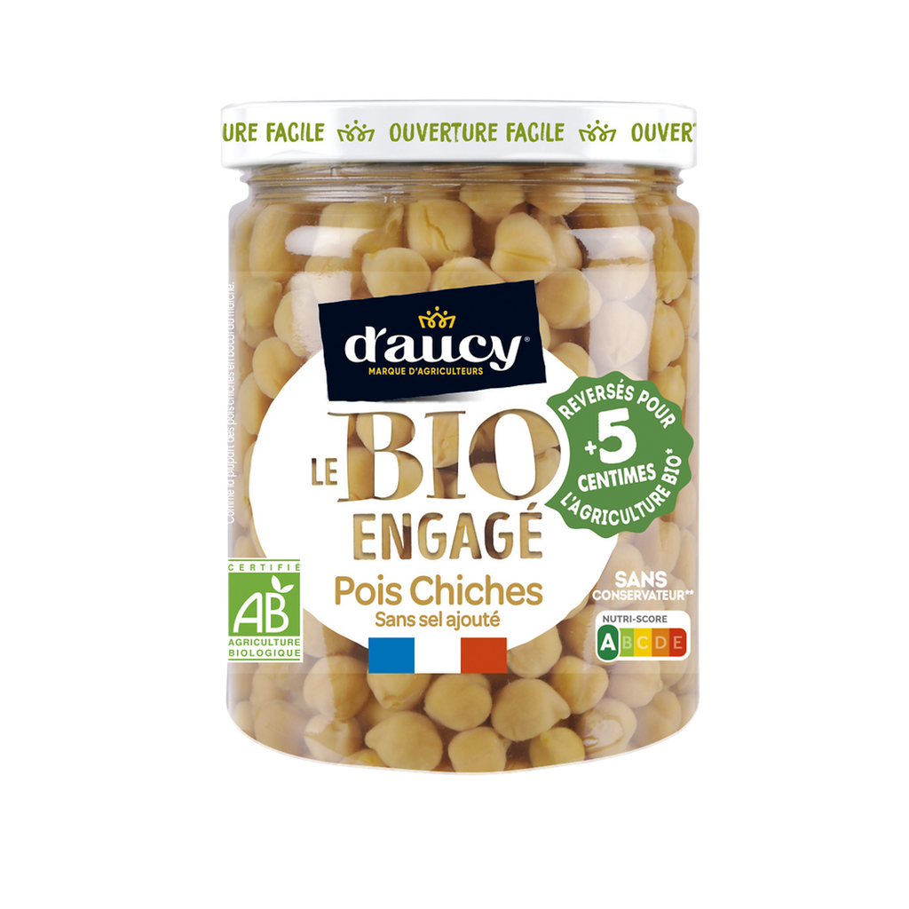 D'AUCY Organic chickpeas no added salt 58 cl